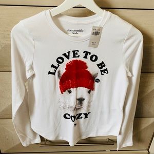 🆕 Abercrombie Kids - I Love to Be Cozy LS Tee